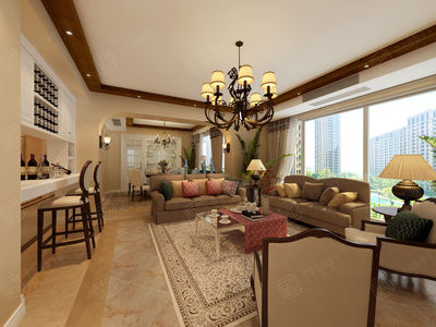 玉蘭花園裝修效果圖_大平層裝修價格費用